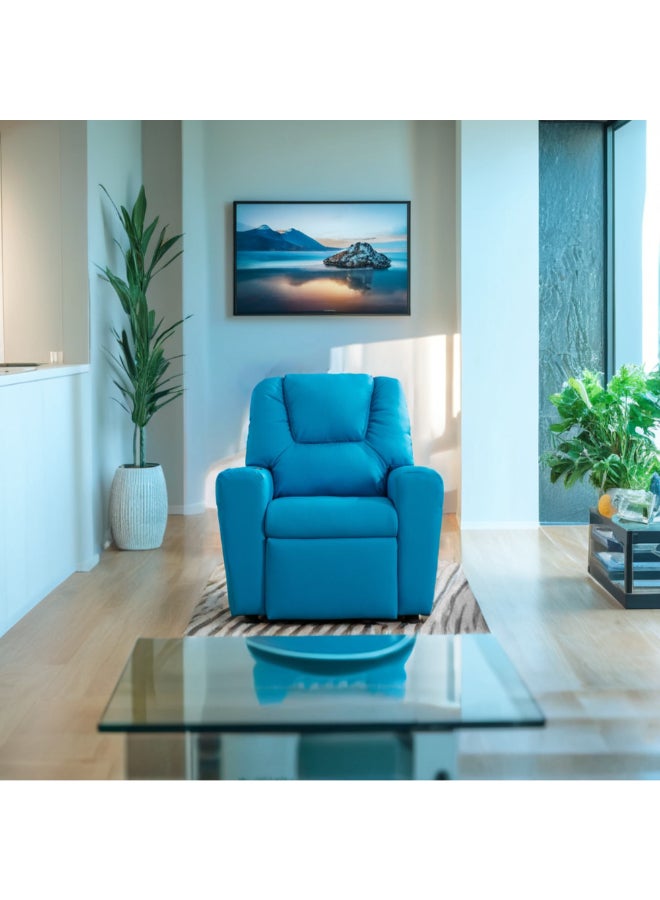 Micasa Elegant and Modern Design Kids Recliner with Push Back Seat Sky Blue 67 x 59.5 x 62 cm SX-81408 SKY BLUE - Image 4